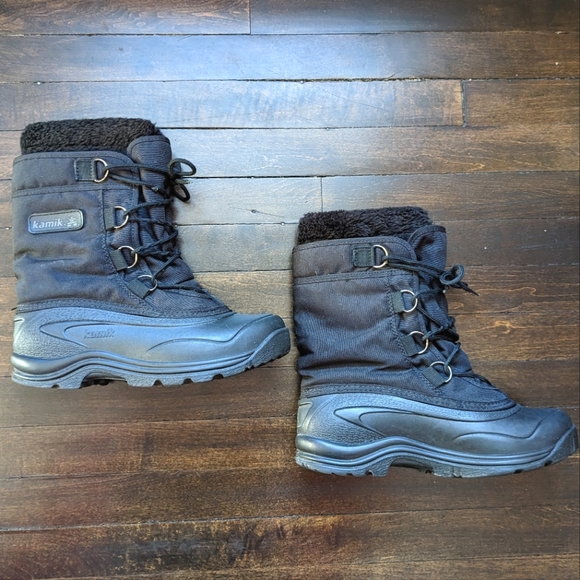 Kamik Black Winter Snow Boots - Picture 2 of 8
